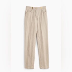St. John Beige Straight-Leg Pants